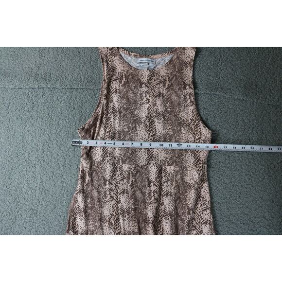 New Urban Outfitters Dress Womens Sz Medium Snake Print Maxi Front Slit - Picture 8 of 8